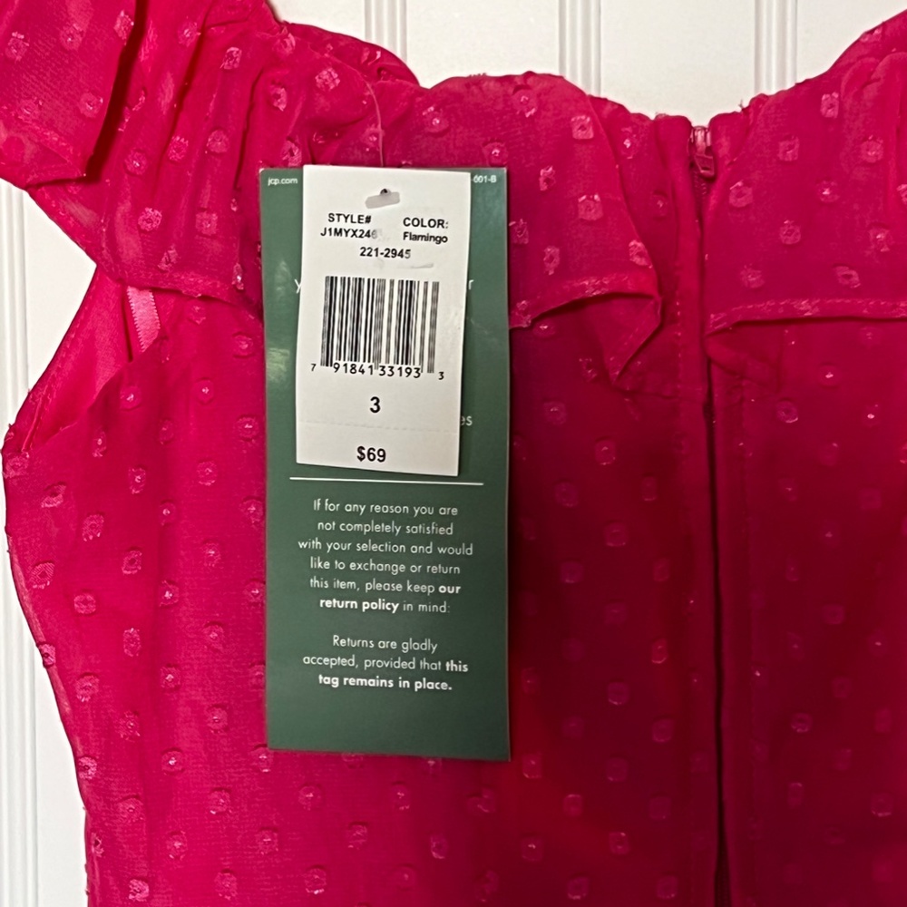 B. Smart Dress Hot Pink Ruffle Size 3 NWT - Picture 7 of 8